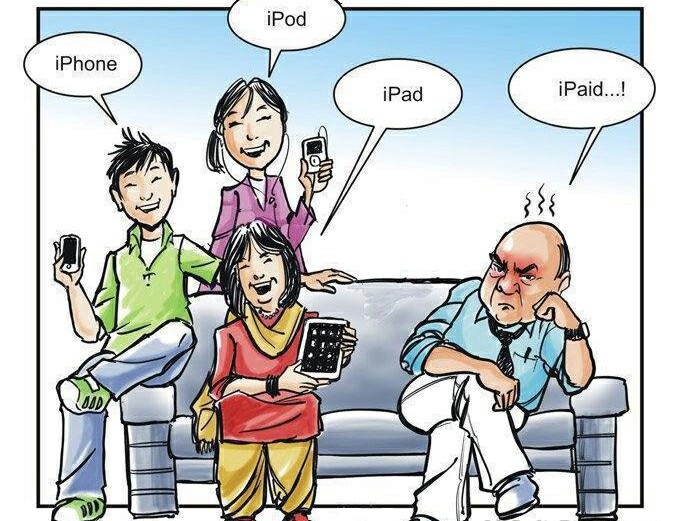 iPhone-iPad-iPod-iPaid-Funny-Family-Cartoon-Jokes